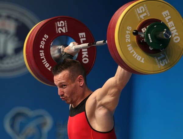 Power Rack Olympique Rouge – Cage à Squat Avec Supports